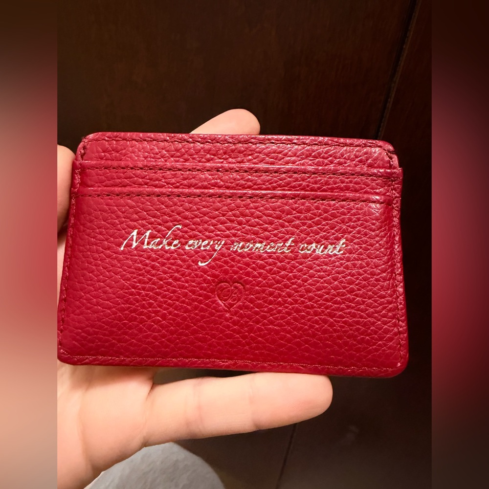 BRIGHTON B Wishes Card Case Holder Leather Lipstick Make Every Moment Count - Picture 10 of 13